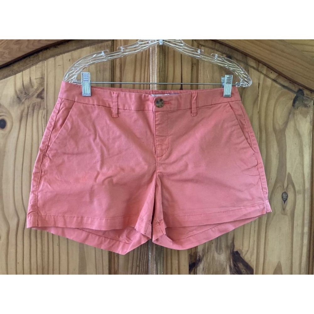 Women's Old Navy peach orange flat front cute shorts size 6
